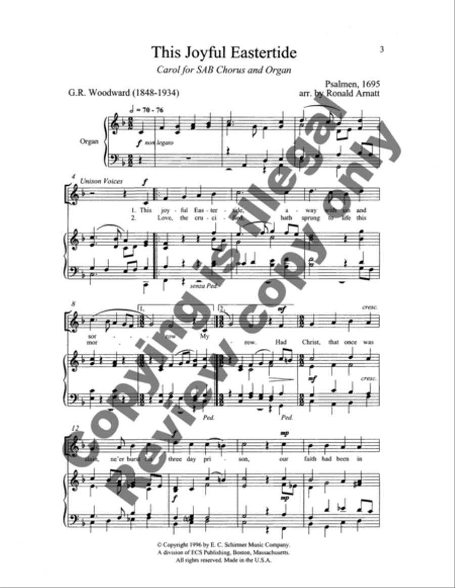 Somerset Anthem Books, Volume II (Easter) 3-Part scores gallery preview page 8