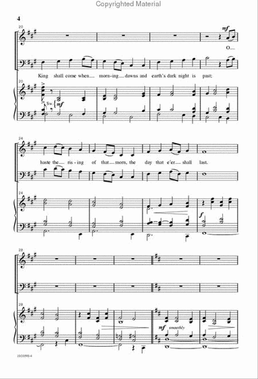 The King Shall Come The King Shall Come 4-Part scores gallery preview page 4