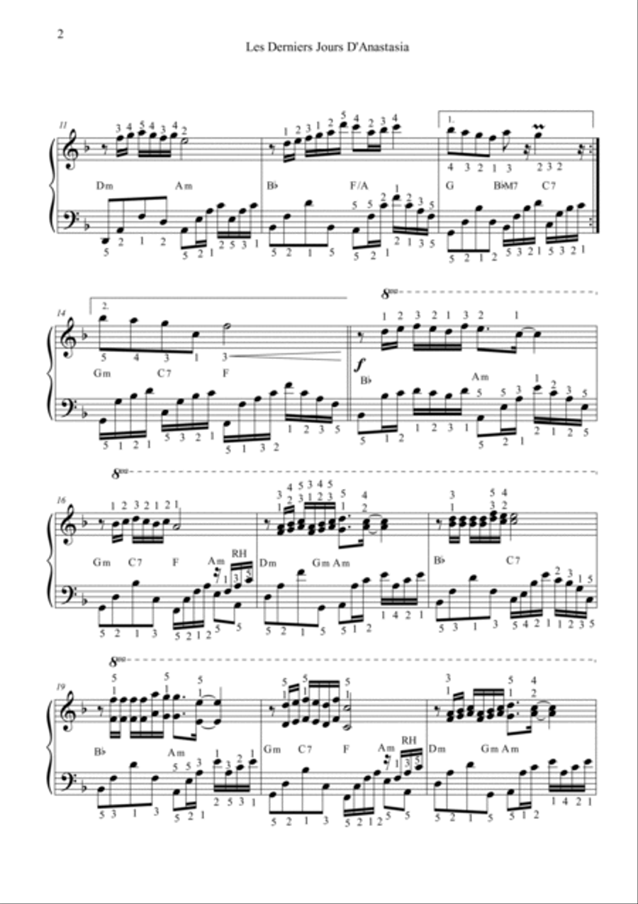 Les Derniers Jours D'anastasia Kemsky Piano Solo scores gallery preview page 3