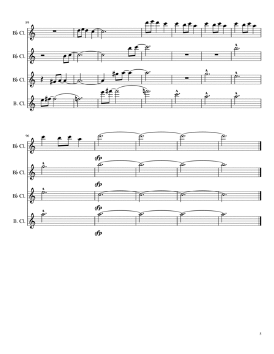 Carol of the Bells Carol of the Bells Woodwind Quartet scores gallery preview page 5