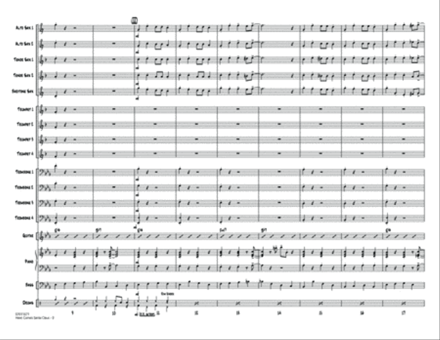 Here Comes Santa Claus (Right Down Santa Claus Lane) - Full Score Score scores gallery preview page 2