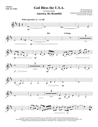 God Bless The U.S.A. - Clarinet (sub Viola)