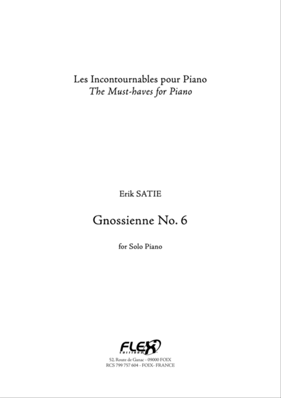 Gnossienne No. 6 Piano Solo scores gallery preview page 1
