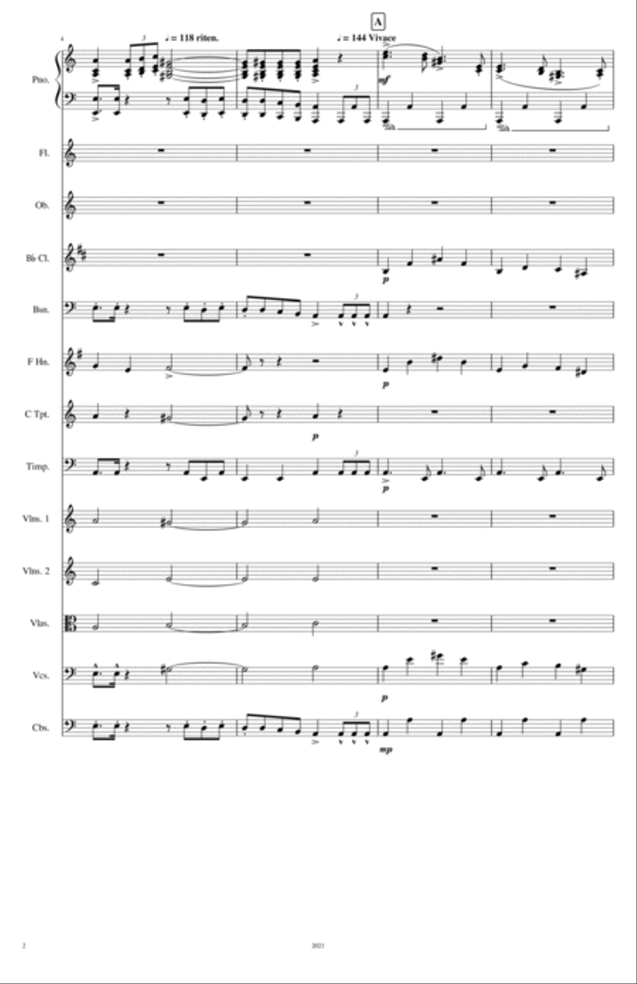 Piano Concerto # 1 - 3rd movement Full Orchestra scores gallery preview page 3