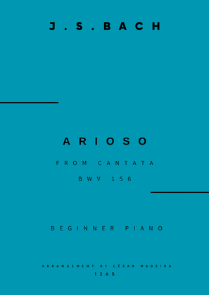 Arioso (BWV 156) - Easy Piano - W/Chords (Full Score)