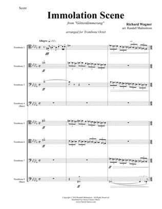 Book cover for Wagner - Immolation Scene from Götterdämmerung for 8-part Trombone Ensemble