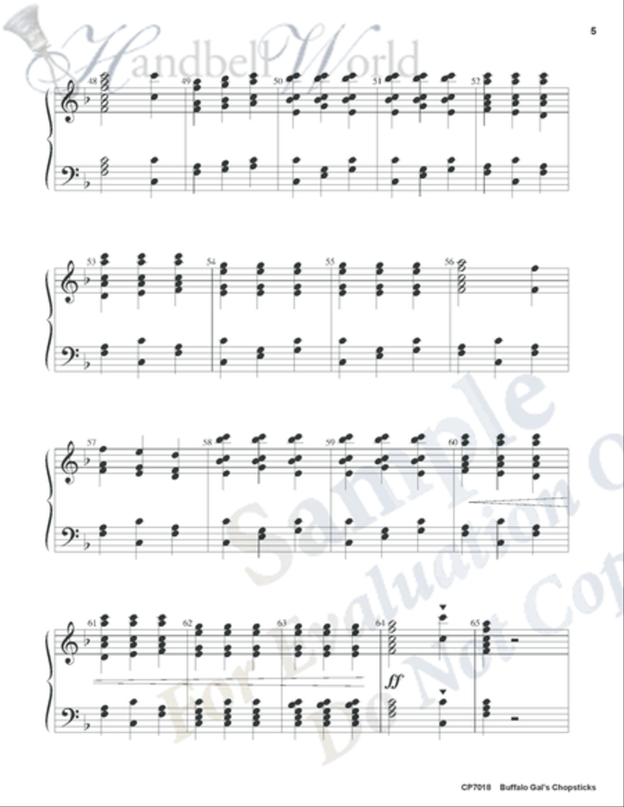 Buffalo Gal's Chopsticks 3-Octaves scores gallery preview page 4