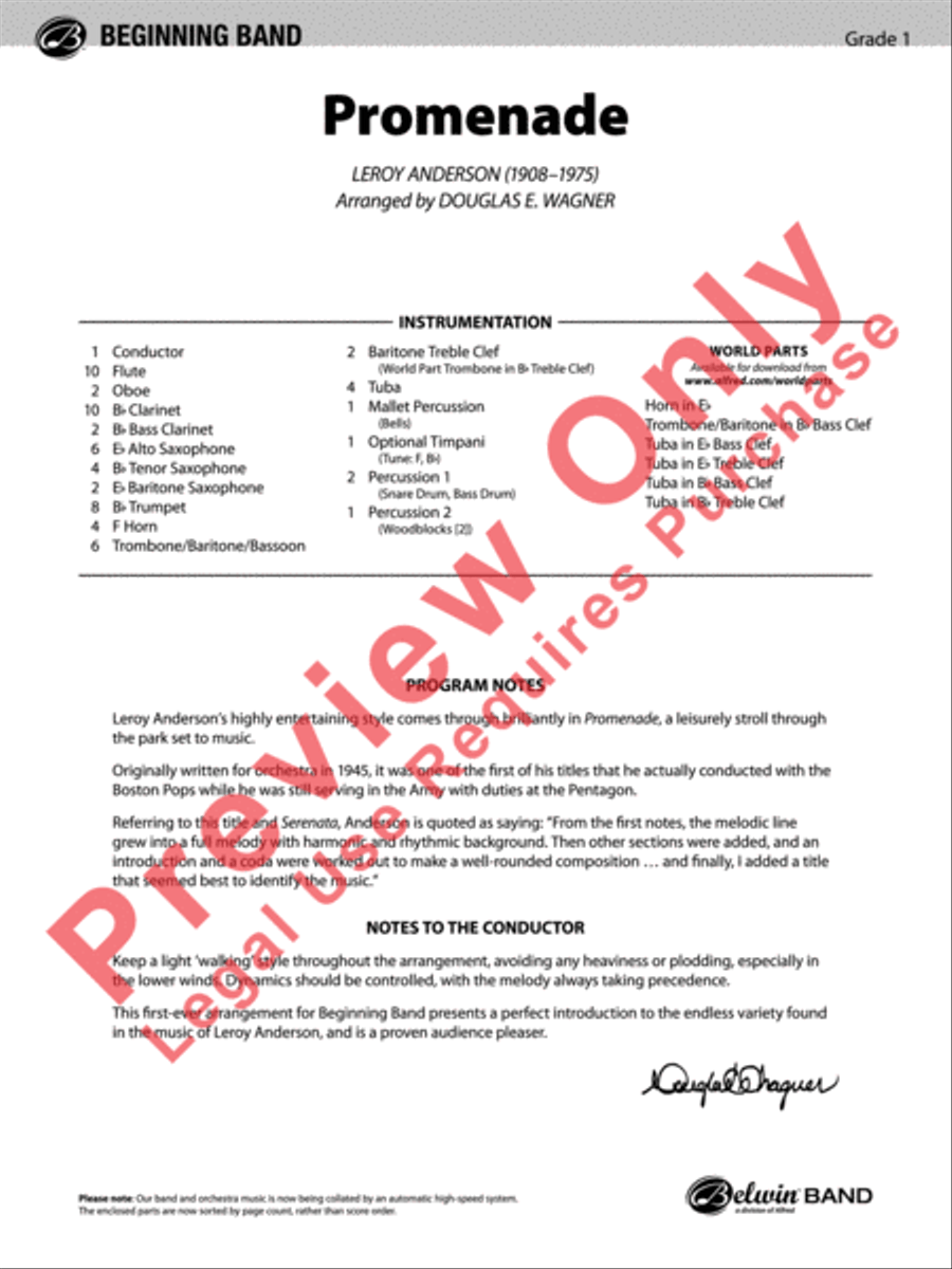 Promenade Promenade Concert Band scores gallery preview page 2