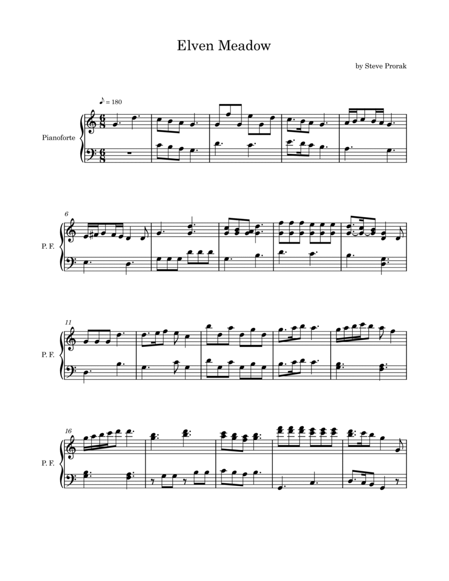 Elven Meadow Elven Meadow Harpsichord scores gallery preview page 1