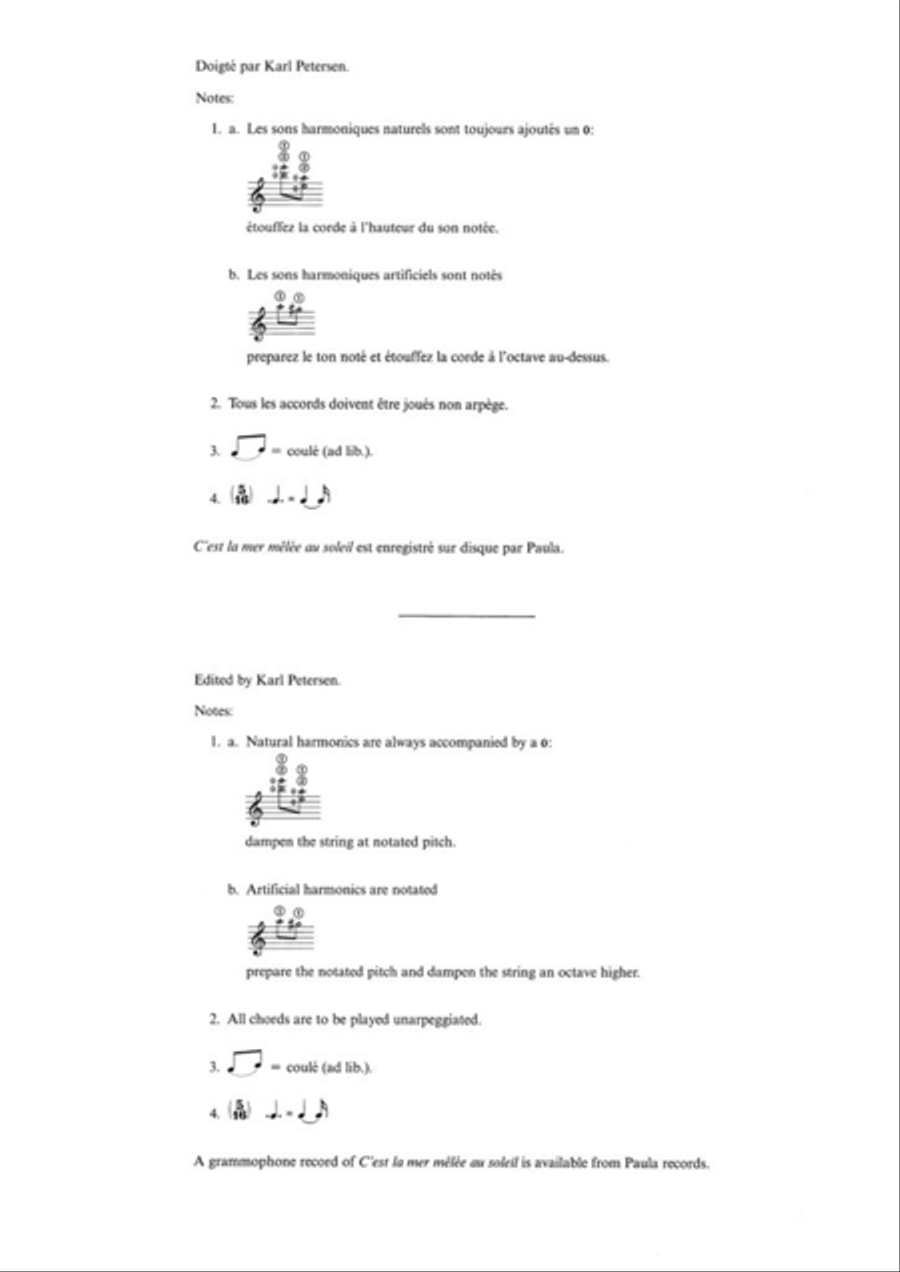 C'est la Mer Mêlée au Soleil Guitar scores gallery preview page 2