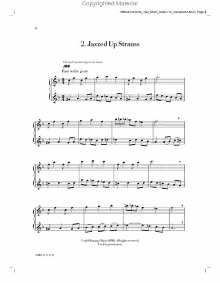 Two Much! 16 Duets for Saxophone image number null