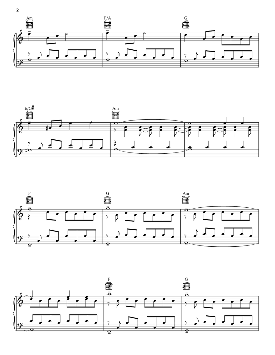 New Moon (The Meadow) Piano, Vocal, Guitar scores gallery preview page 2