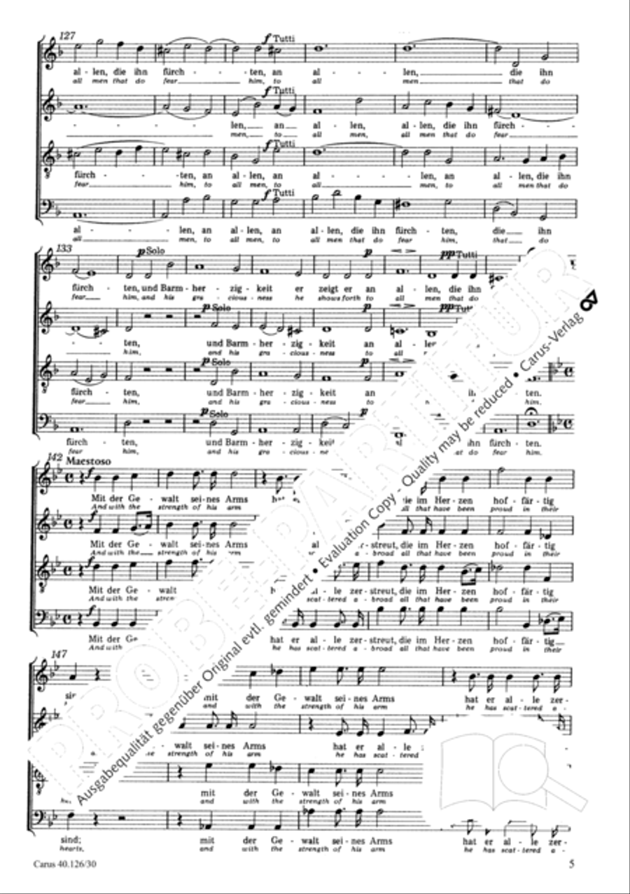 My soul exalts the Lord my God 4-Part scores gallery preview page 6