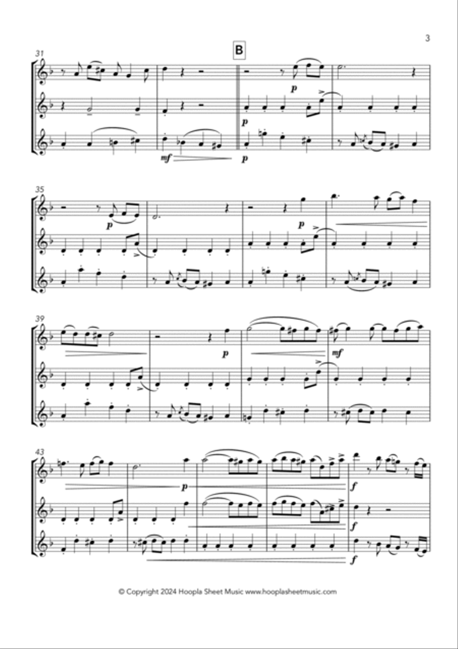 La Cumparsita Woodwind Trio scores gallery preview page 3