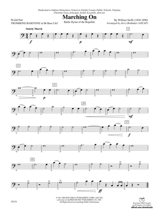 Marching On: (wp) 1st B-flat Trombone B.C.