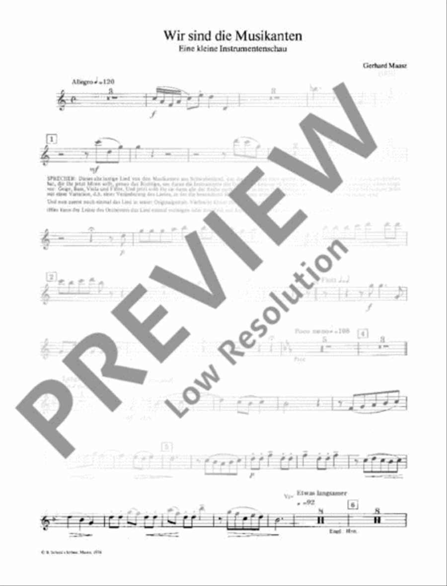 Wir sind die Musikanten Children's Choir scores gallery preview page 11