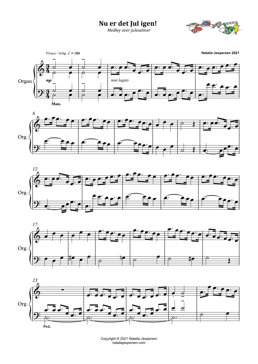 Nu er det Jul igen! Organ Solo scores gallery preview page 1