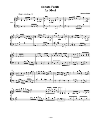 Sonata Facile in C: First Movement
