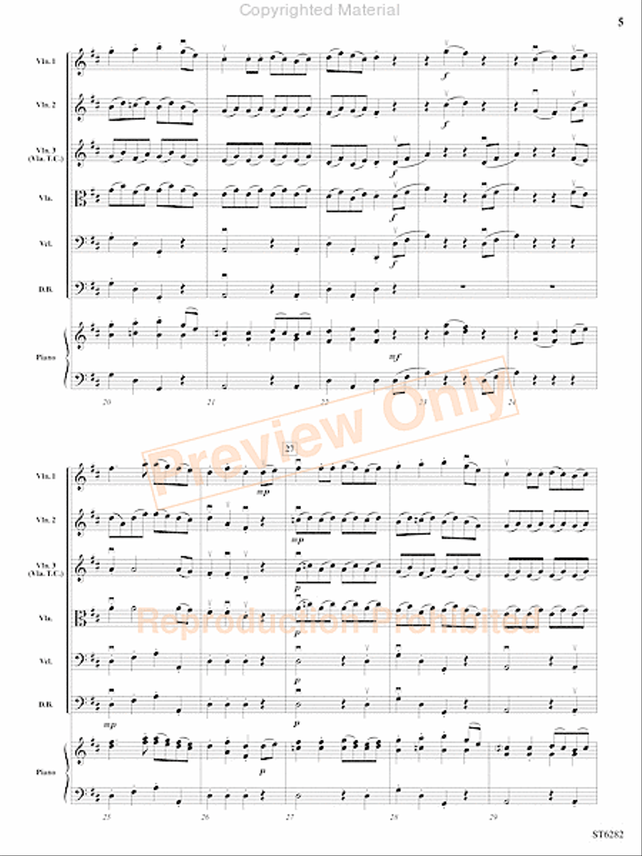Suite from the Magic Flute String Orchestra scores gallery preview page 6