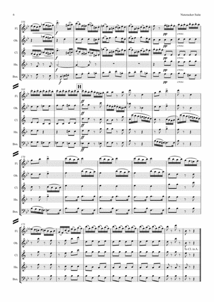 Tchaikovsky: Casse-Noisette: Nutcracker Suite (Complete) (SCORE only) - wind quintet image number null