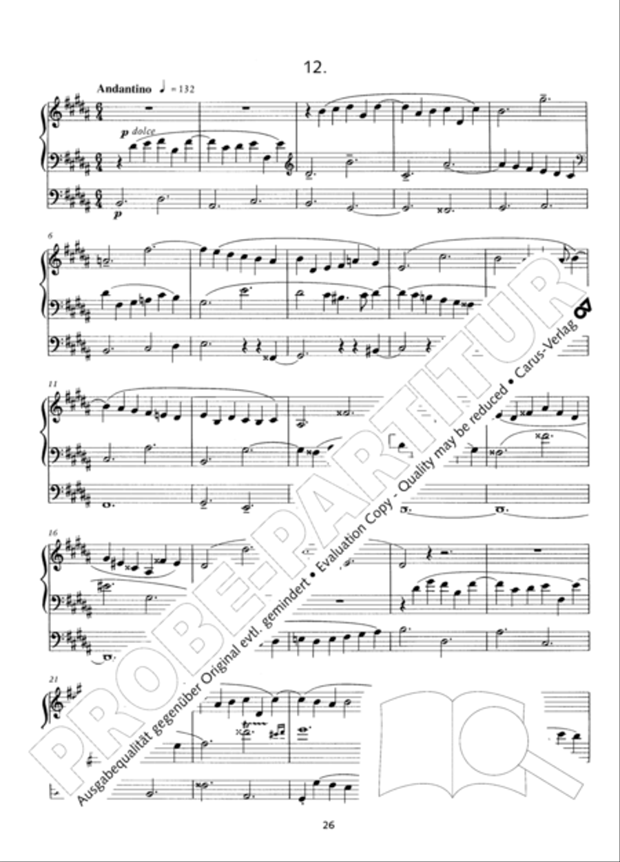Zwolf Trios fur die Orgel Organ Solo scores gallery preview page 27