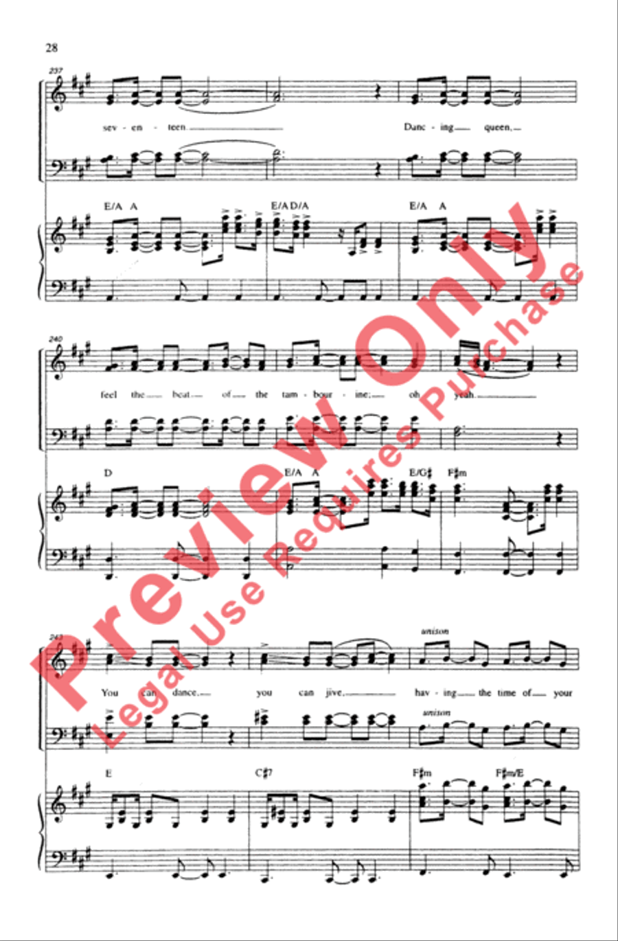 ABBA Forever! 4-Part scores gallery preview page 28