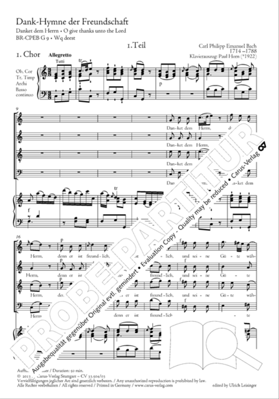 Dank-Hymne der Freundschaft 4-Part scores gallery preview page 12