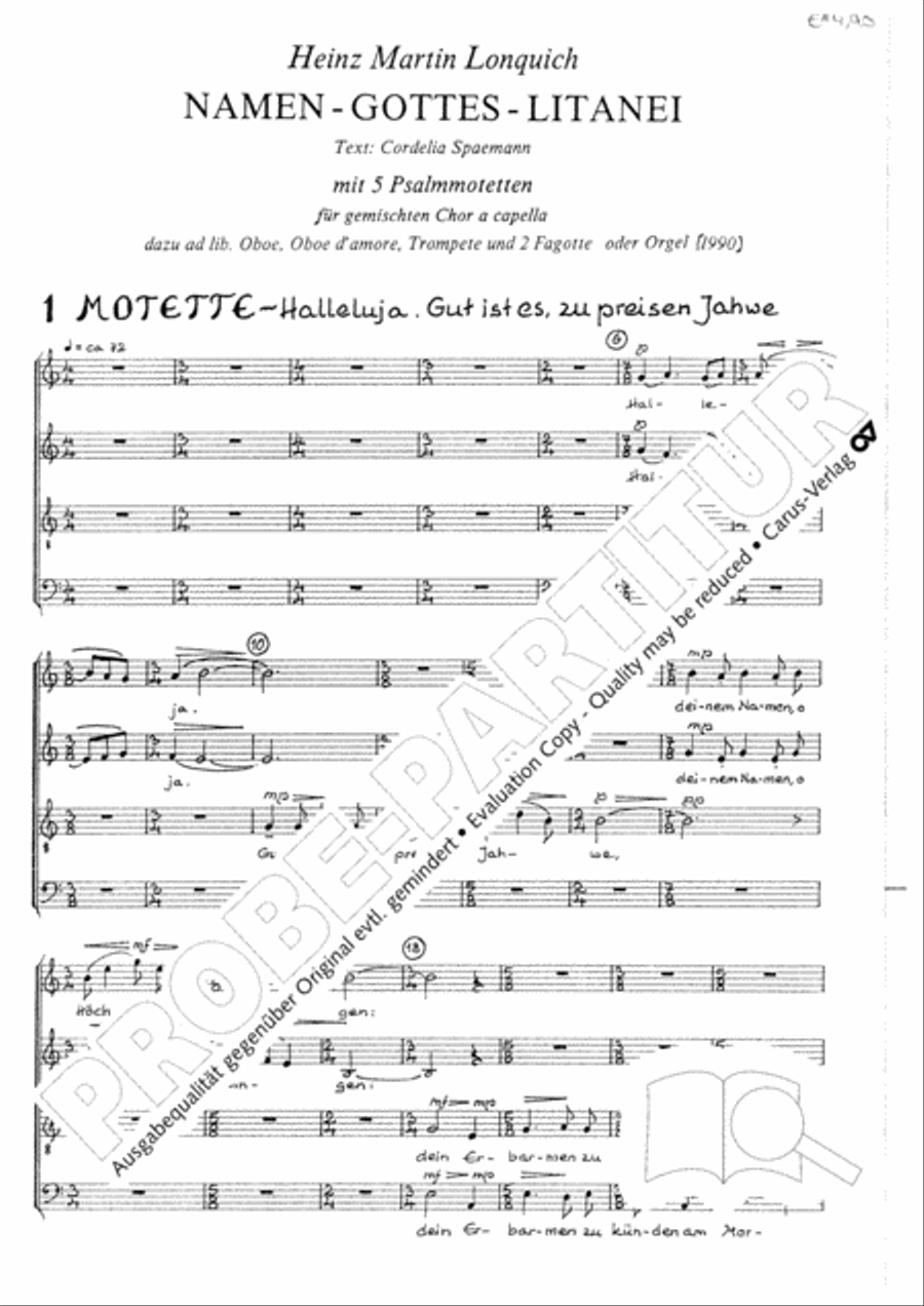 Namen-Gottes-Litanei Namen-Gottes-Litanei Mixed Choir scores gallery preview page 2