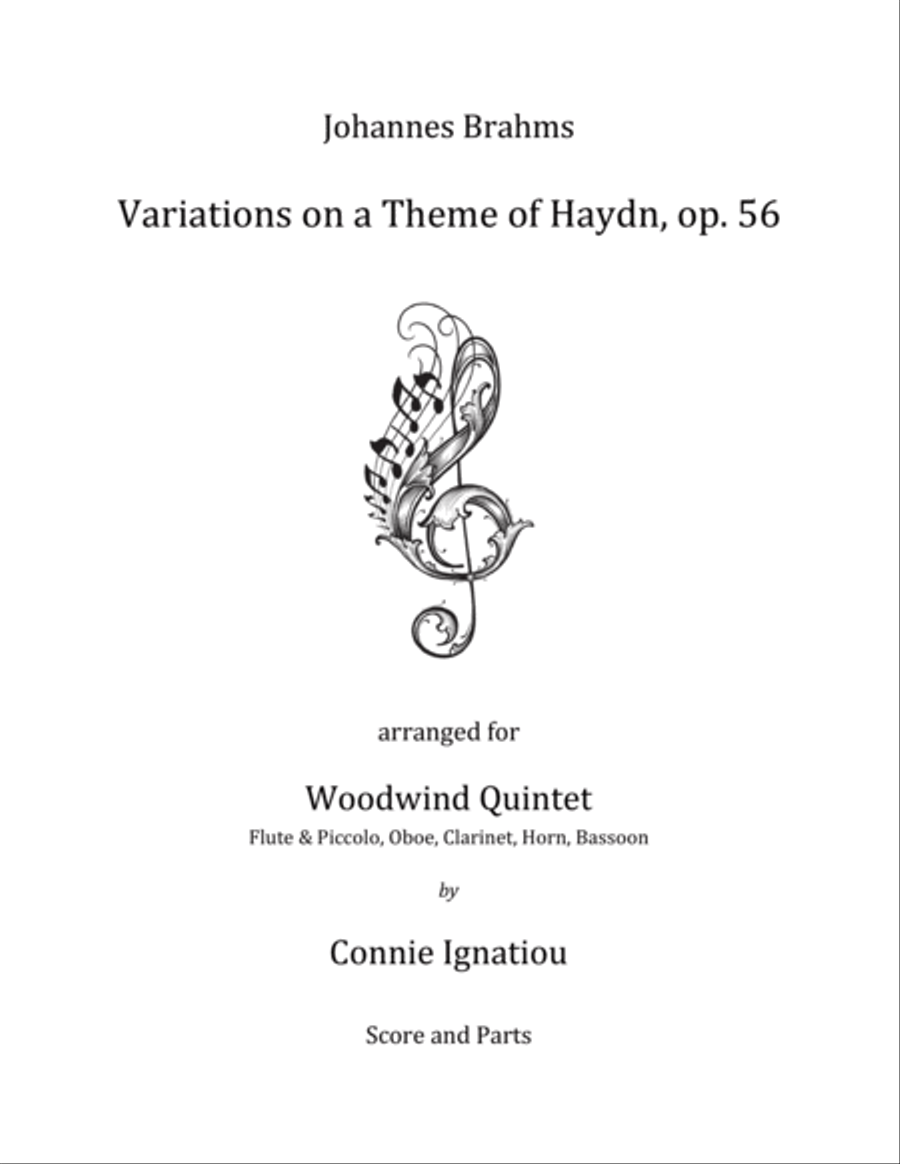 Variations on a Theme of Haydn Woodwind Quintet scores gallery preview page 1