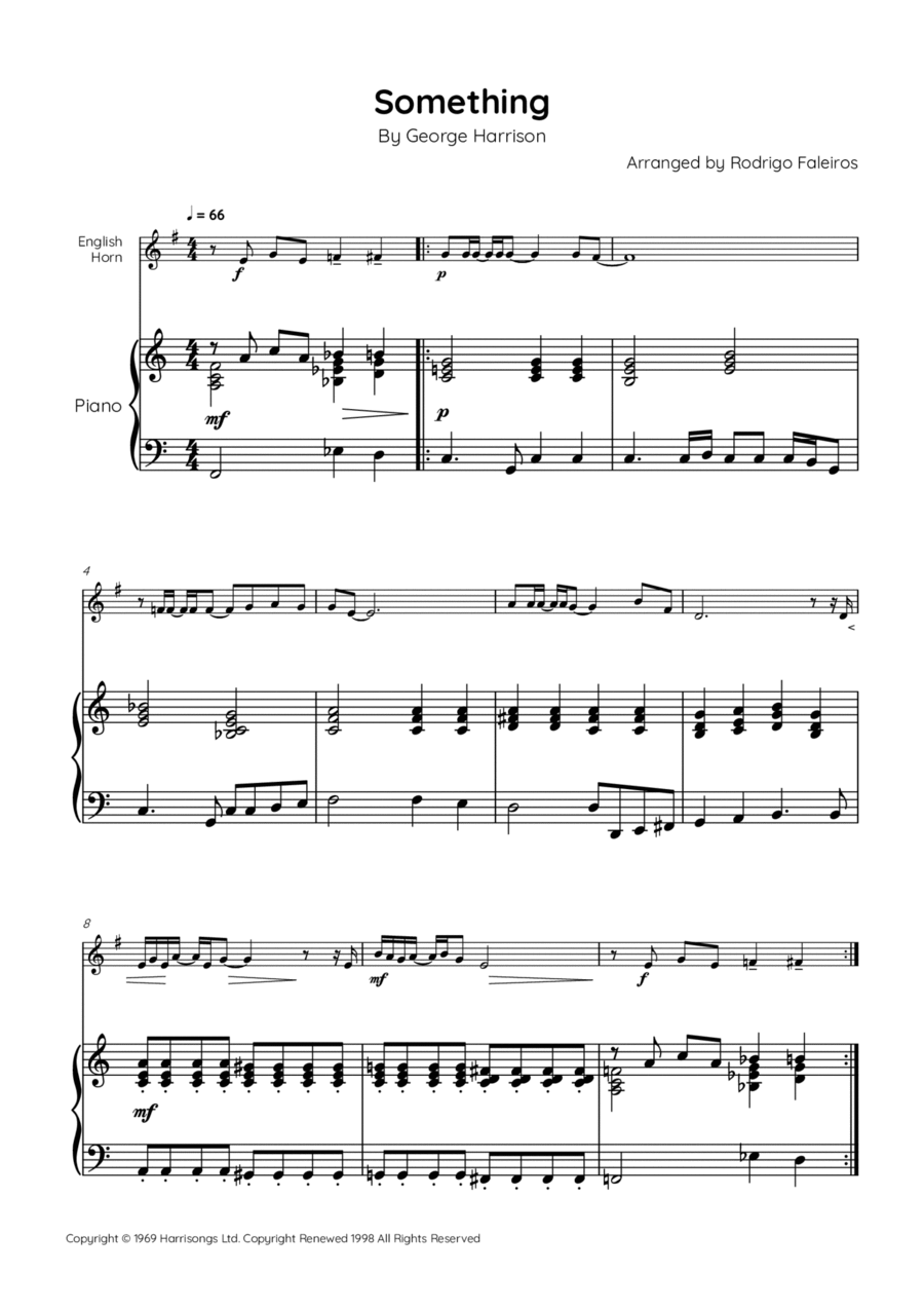 Something Something English Horn scores gallery preview page 1