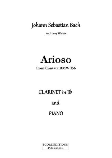 Bach - Arioso from Cantata BWV 156 for Clarinet in B-flat and Piano image number null