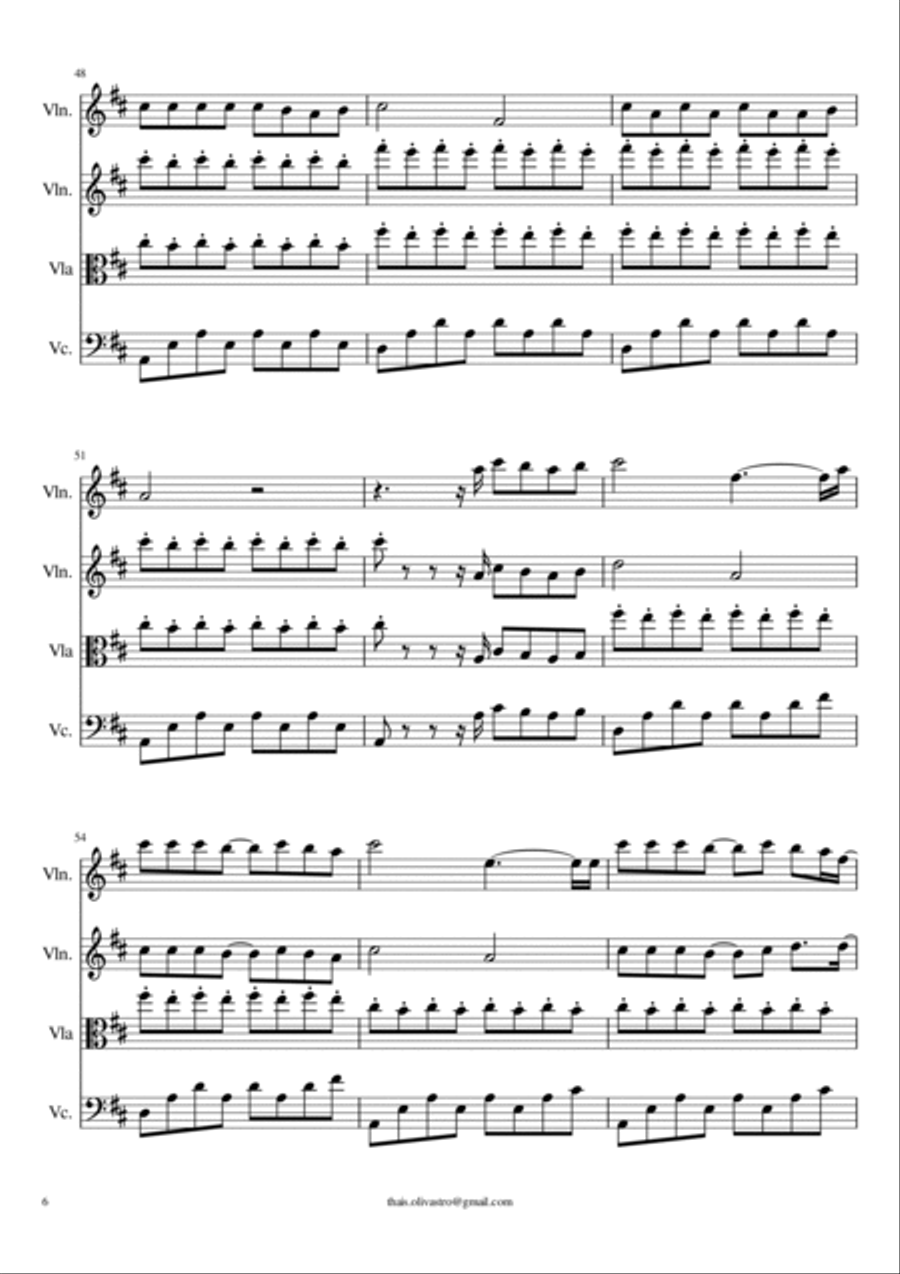 Deja Vu String Quartet scores gallery preview page 6