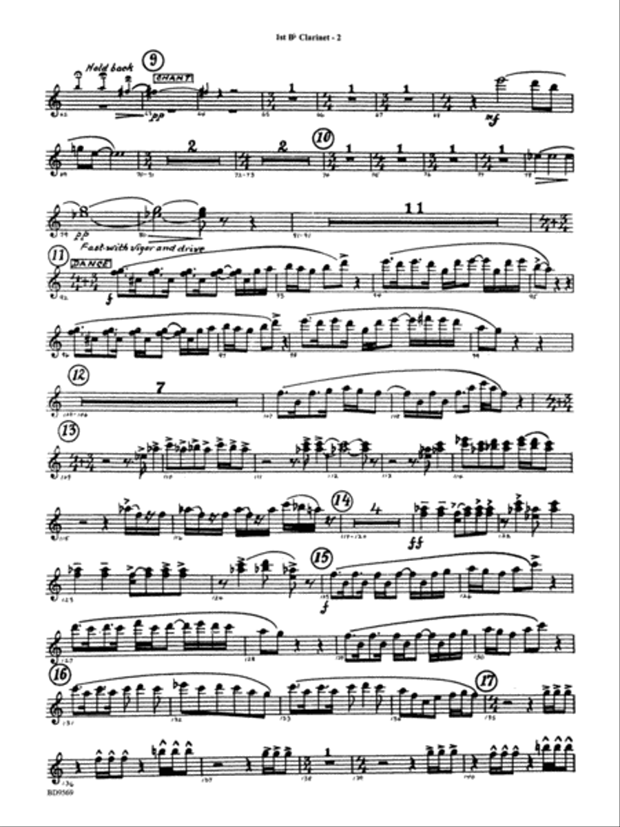 Jericho: 1st B-flat Clarinet Concert Band scores gallery preview page 2