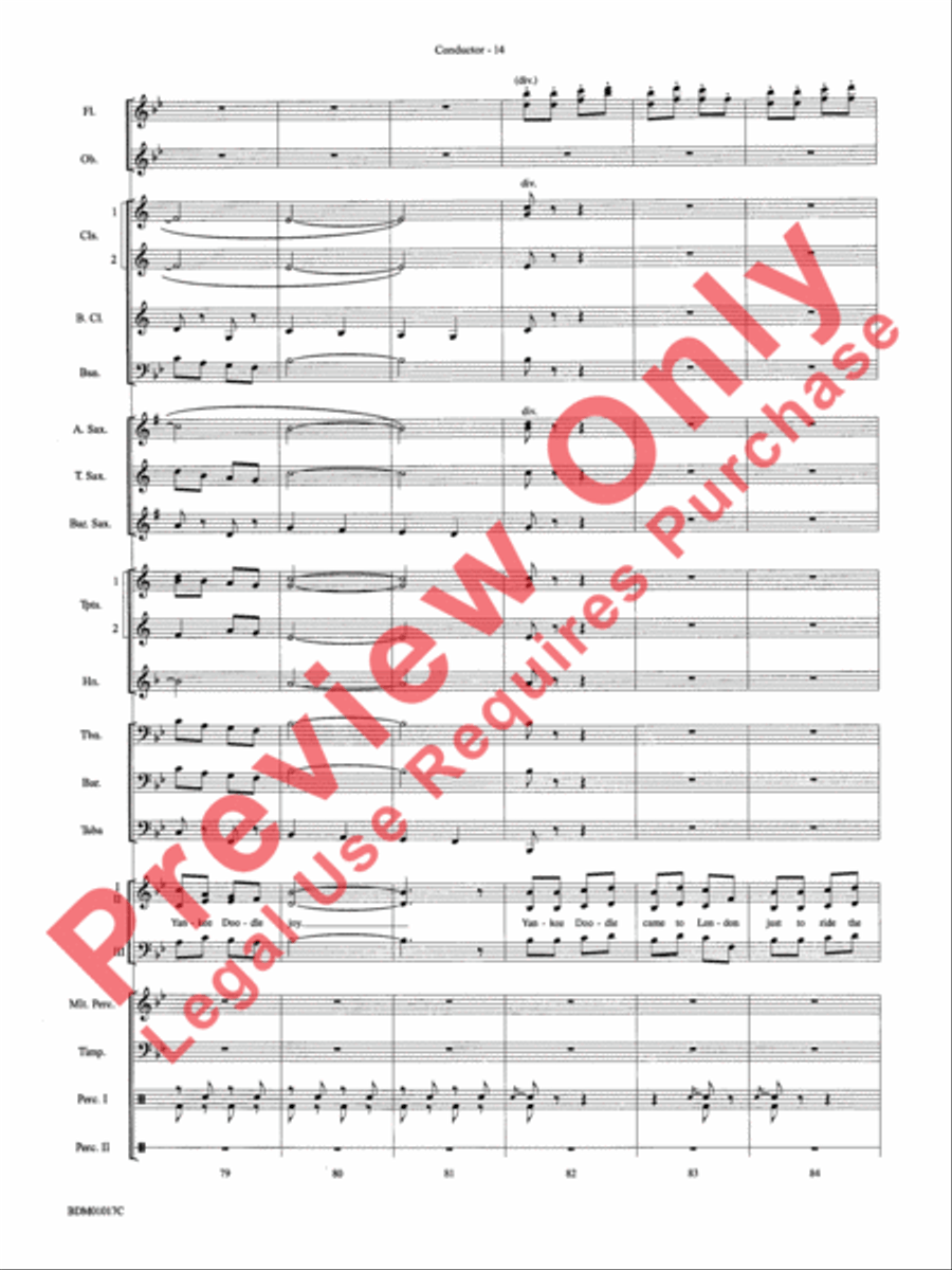 An American Celebration An American Celebration Concert Band scores gallery preview page 17