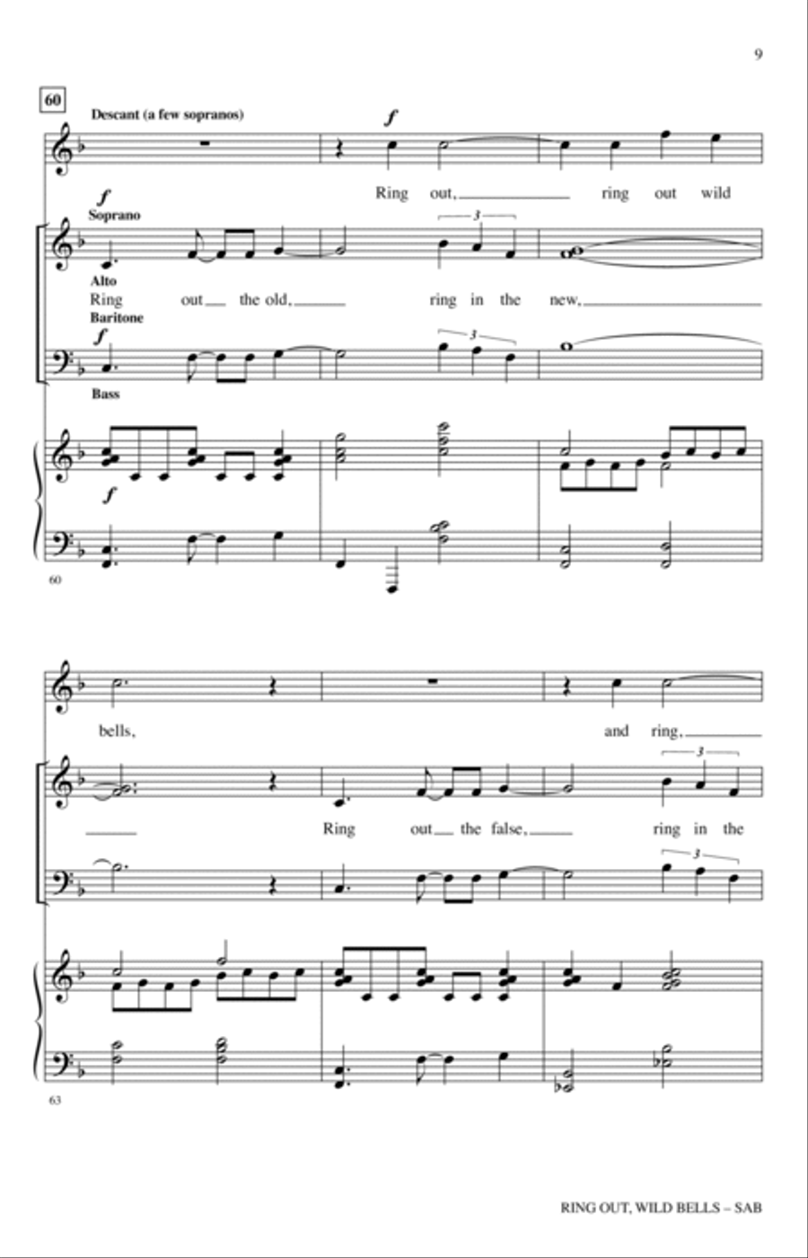 Ring Out, Wild Bells 3-Part scores gallery preview page 8
