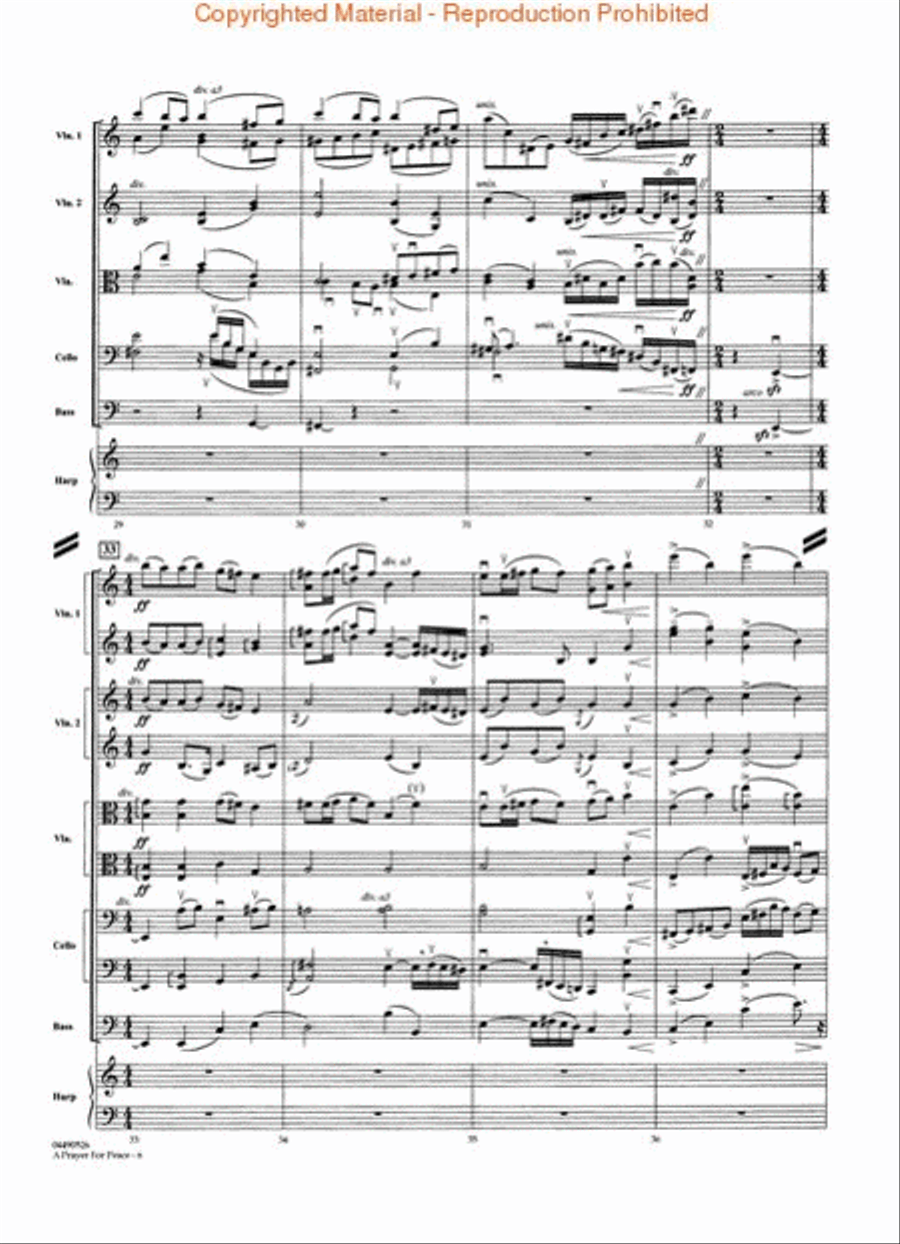 A Prayer for Peace (Avner's Theme from Munich) String Orchestra scores gallery preview page 3
