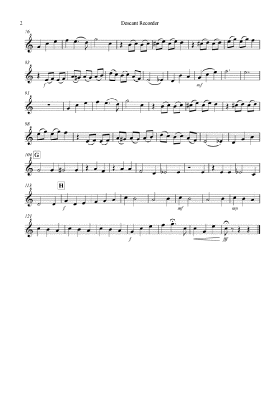 Waltz of the Flowers (Fantasia from Nutcracker) for Recorder Quartet Recorder scores gallery preview page 6
