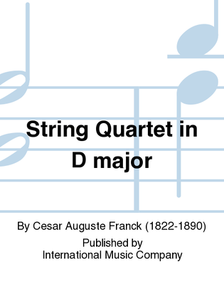 Book cover for String Quartet In D Major