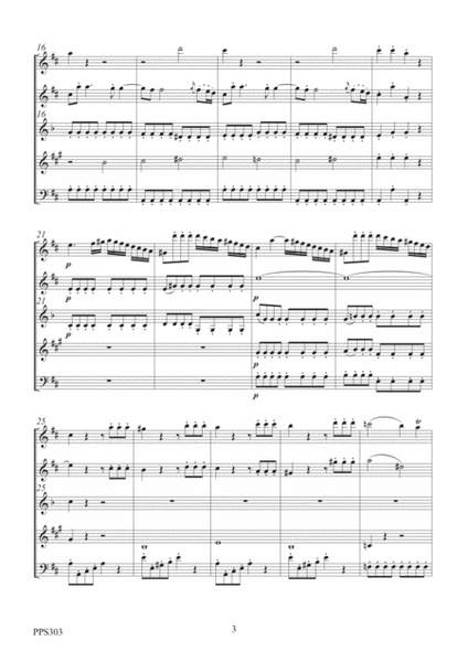 MOZART: DIVERTIMENTO IN D MAJOR K. 131 for woodwind quintet