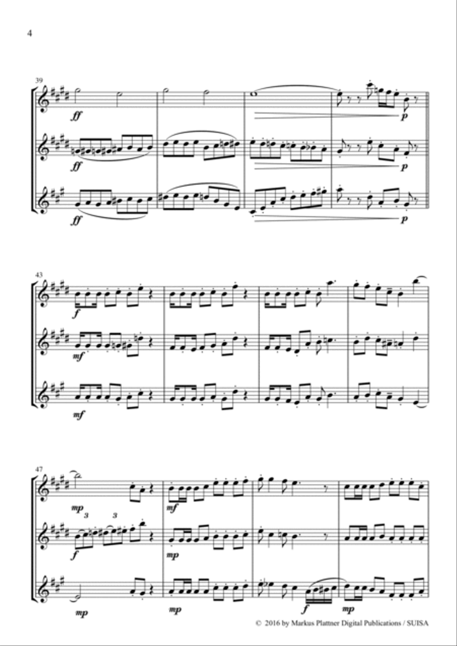 ‘Do Lord’ for Flute Trio (2 flutes and alto flute) Flute Trio scores gallery preview page 6