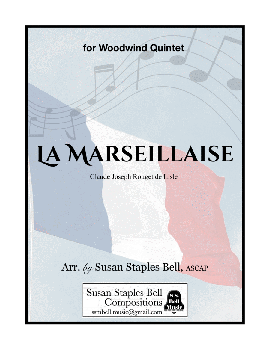 La Marseillaise, the French National Anthem Woodwind Quintet scores gallery preview page 1