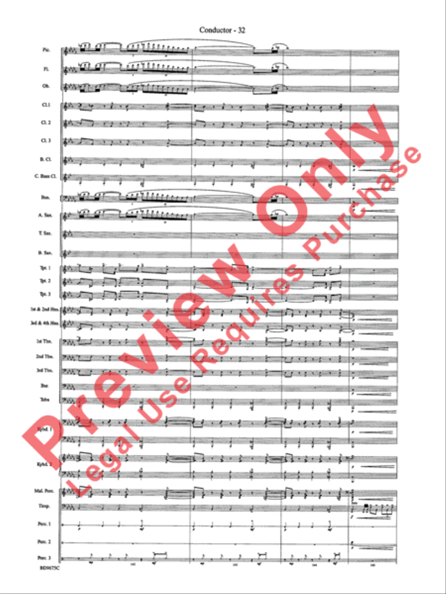 Twelve Seconds to the Moon Concert Band scores gallery preview page 35