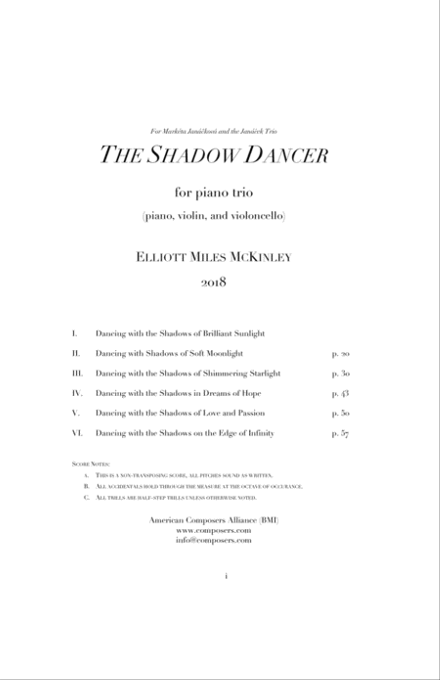 [McKinley] The Shadow Dancer Piano Trio scores gallery preview page 3