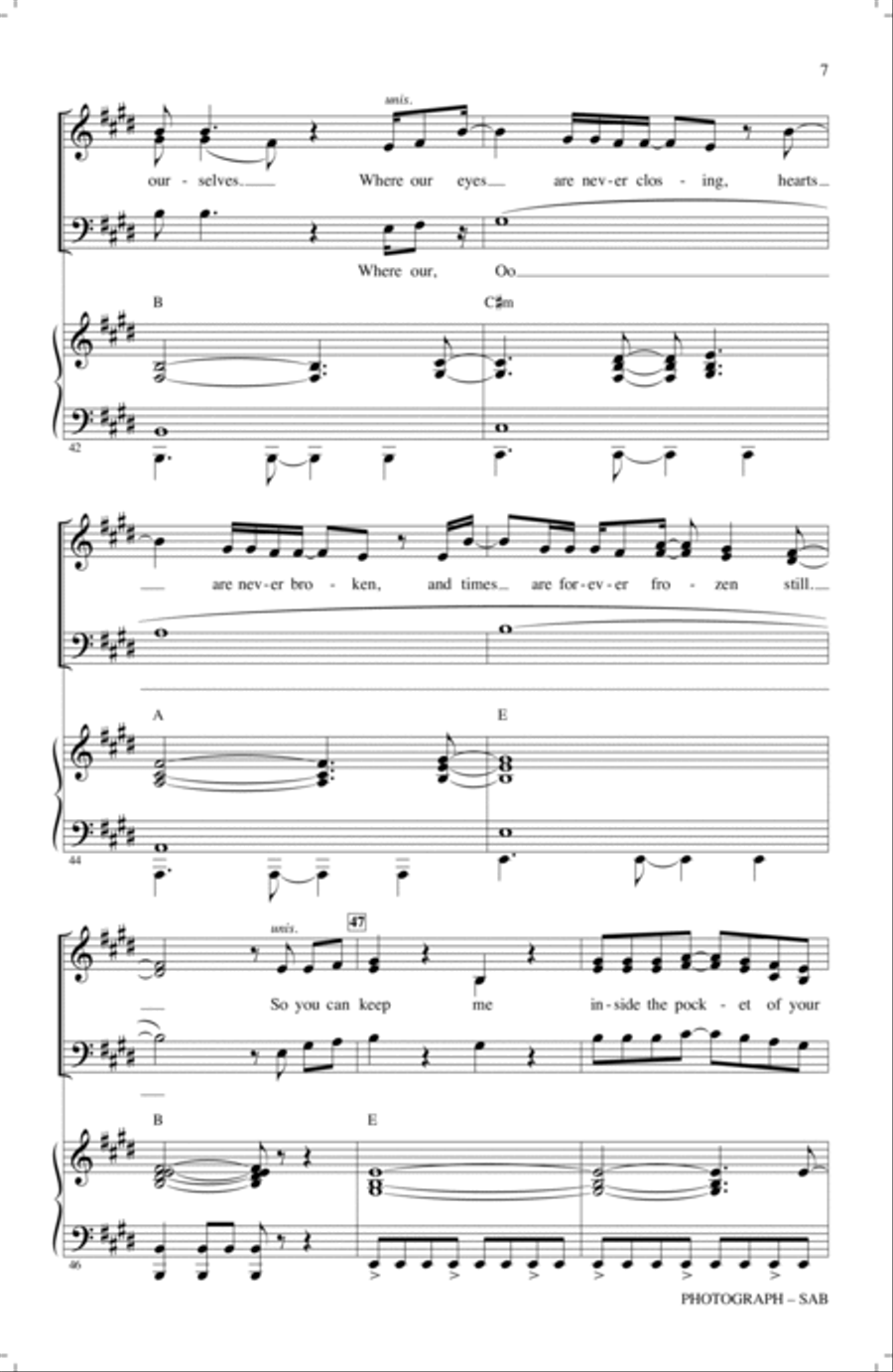 Photograph (arr. Mark Brymer) 3-Part scores gallery preview page 6