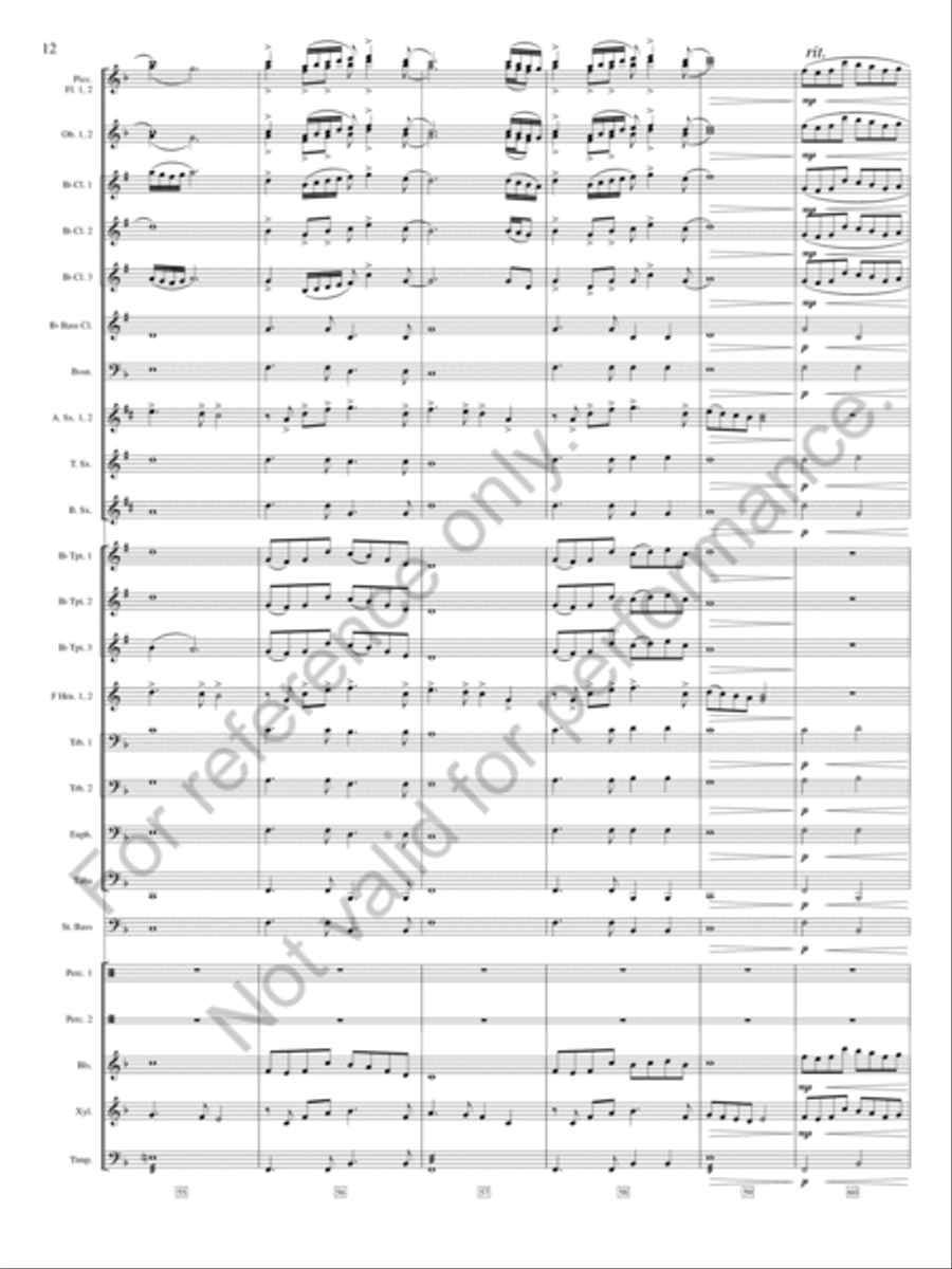 On The Shore of Baffin Bay Concert Band scores gallery preview page 13