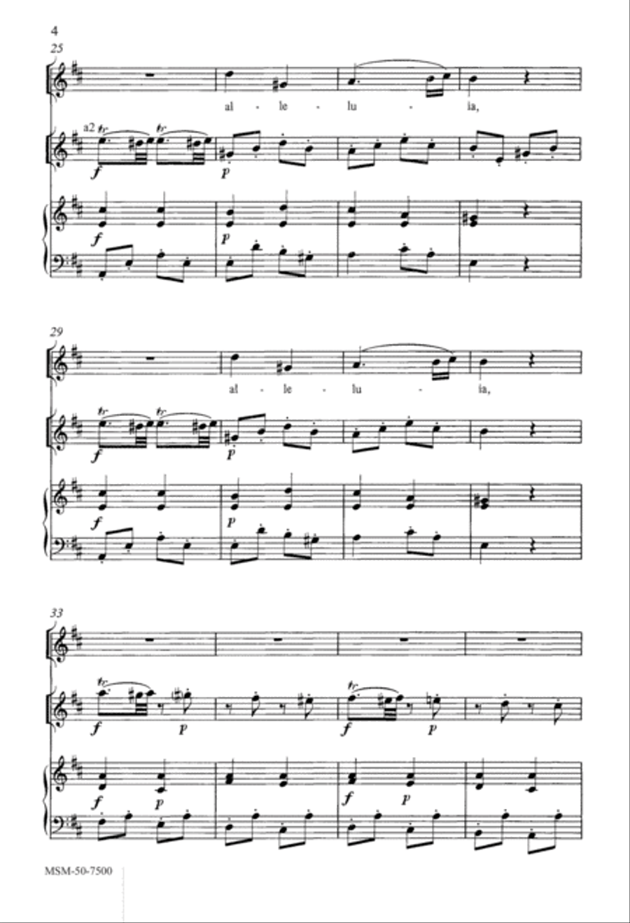 Alleluia Unison Choir scores gallery preview page 4