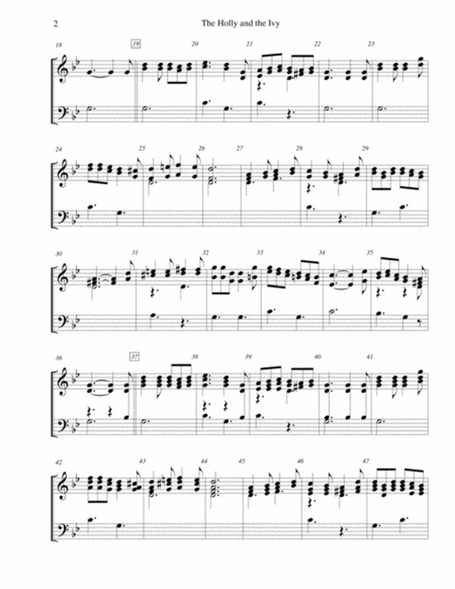 The Holly and the Ivy (minor key setting) - for 2-octave handbell choir image number null