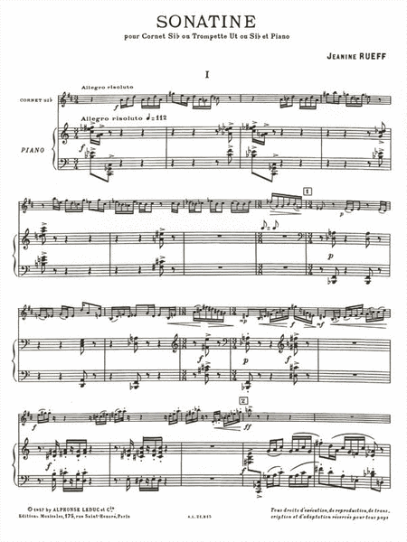Sonatine (trumpet & Piano)