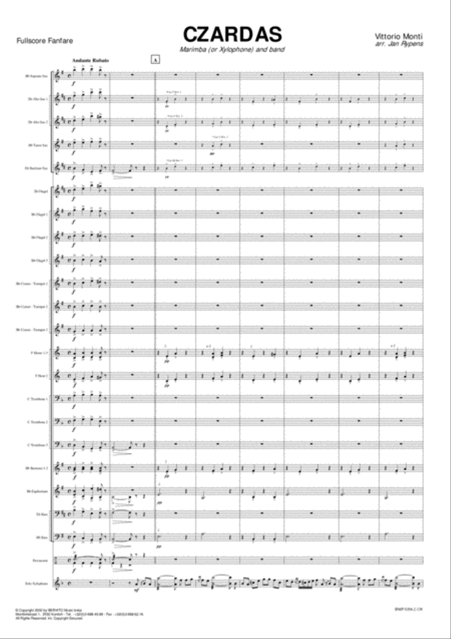 Czardas For Xylophone Fanfare Band scores gallery preview page 2