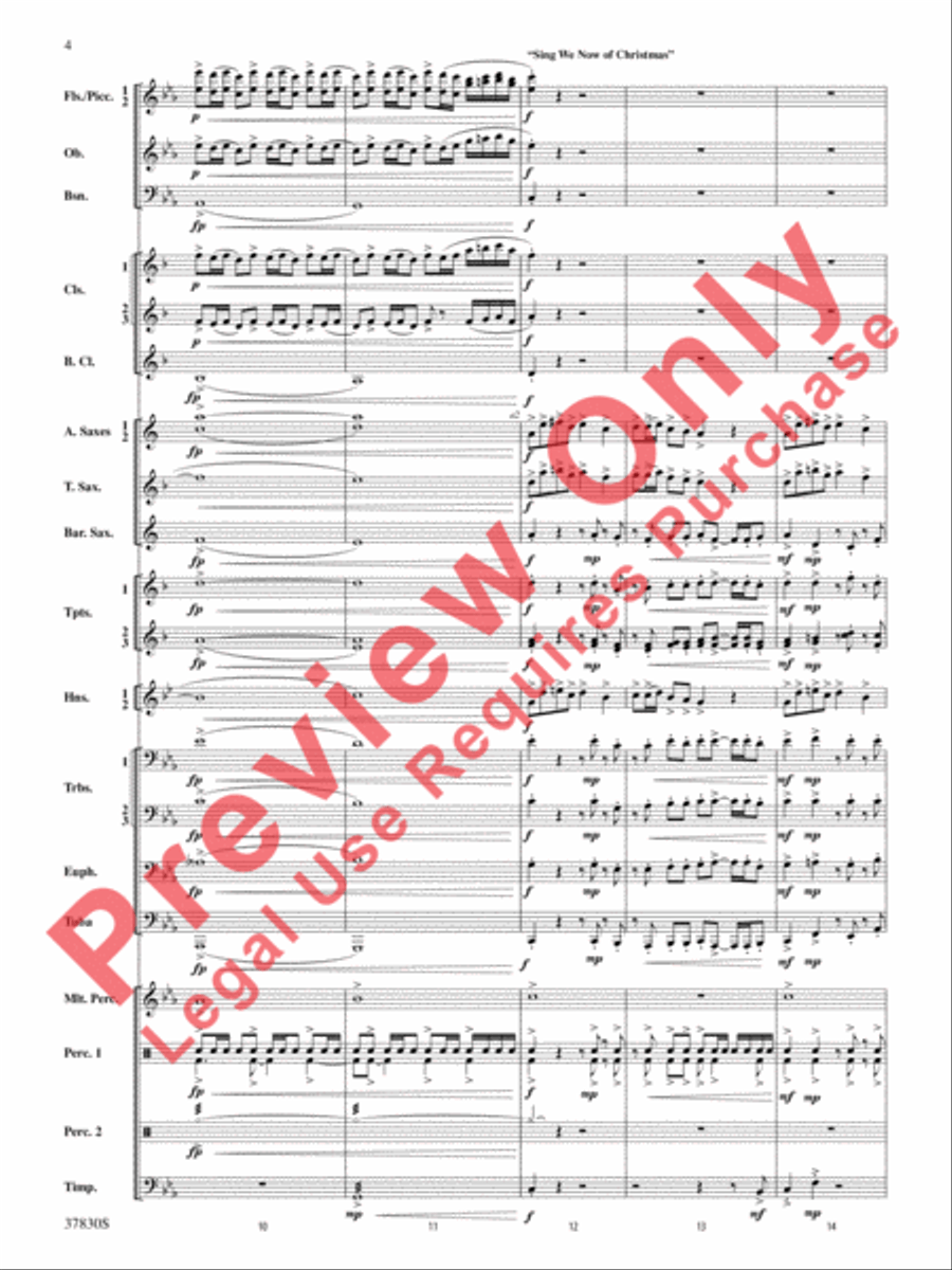 Yuletide Tapestry Concert Band scores gallery preview page 5
